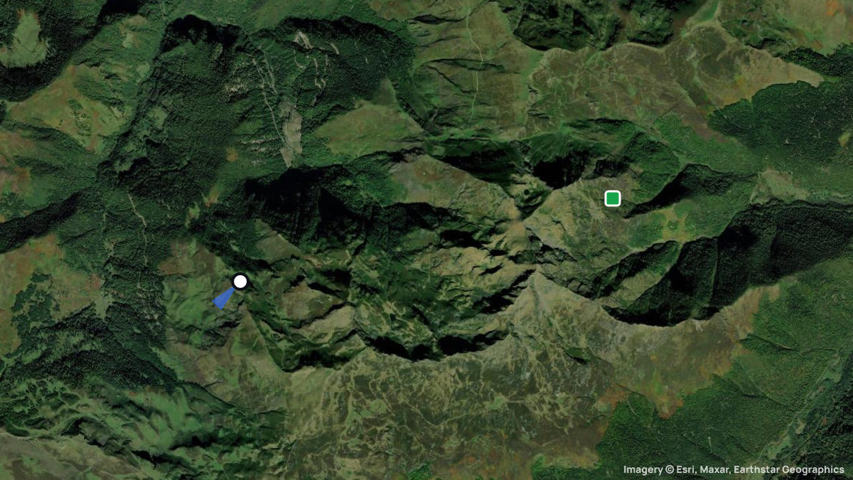 Satellite map of La Bergerie with its launches and landings