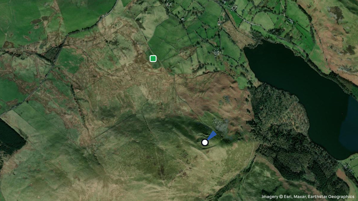 Satellite map of Burnbank with its launches and landings
