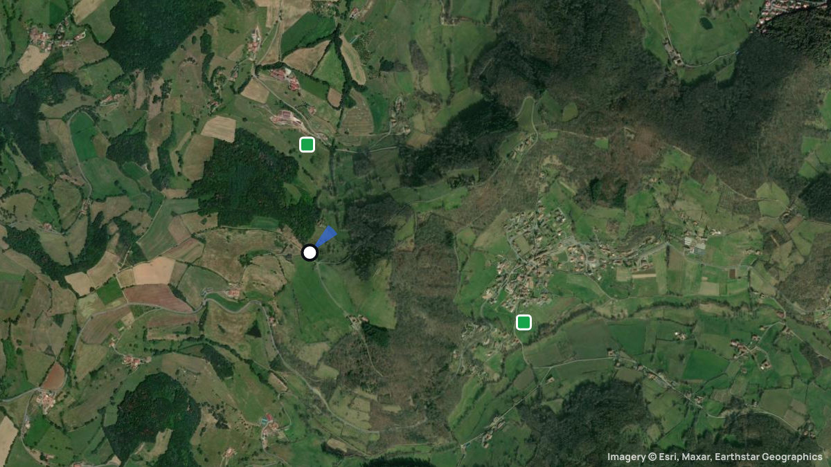 Satellite map of La Liouffe with its launches and landings