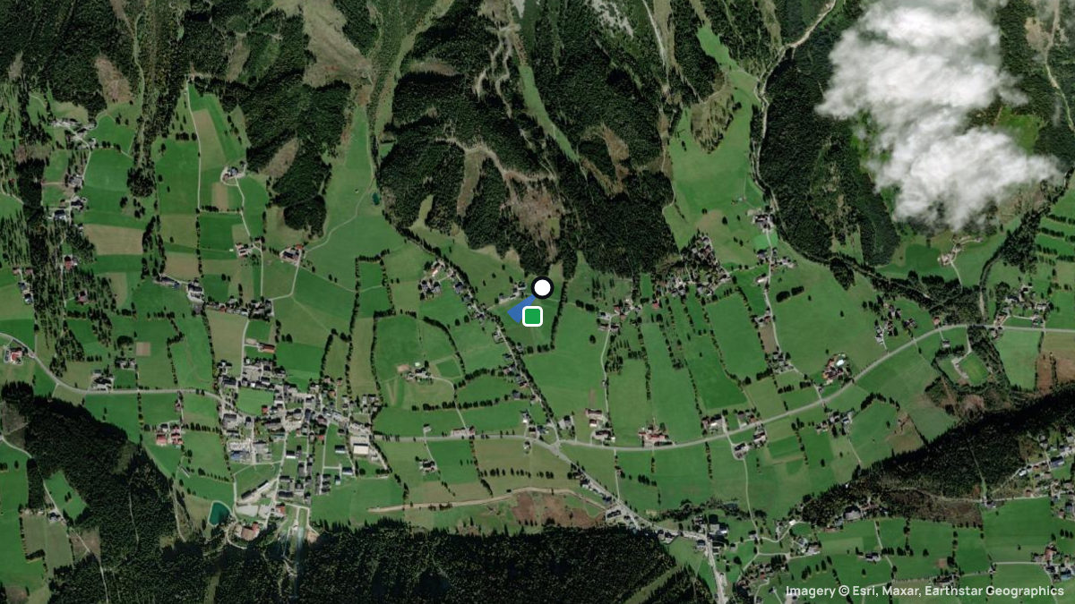 Satellitenkarte von Gruberleiten Übungsgelände mit Start- und Landeplätzen