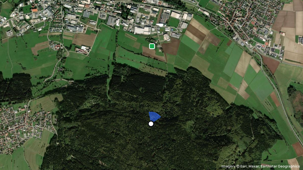 Satellite map of Zundelberg with its launches and landings