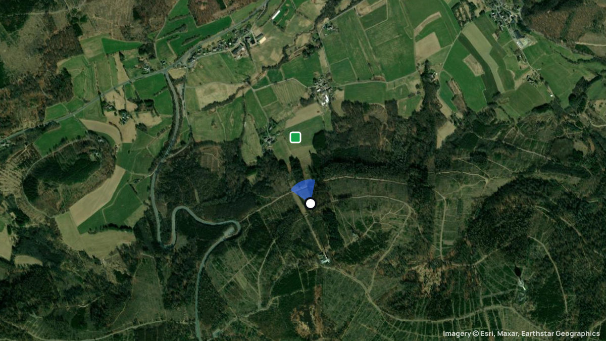 Satellitenkarte von Nordhelle mit Start- und Landeplätzen