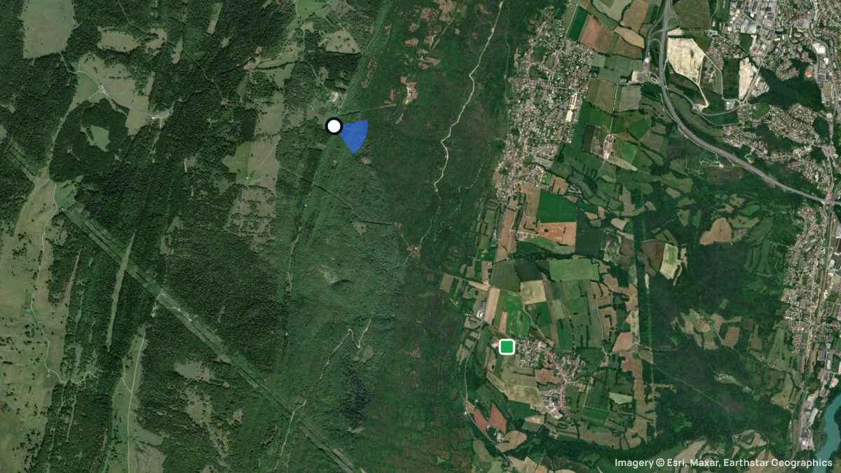 Satellitenkarte von Catray mit Start- und Landeplätzen