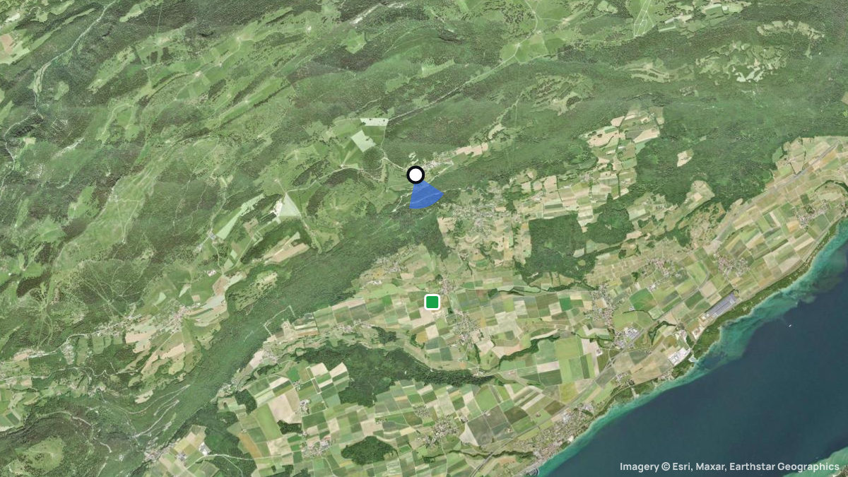 Satellitenkarte von Mauborget mit Start- und Landeplätzen