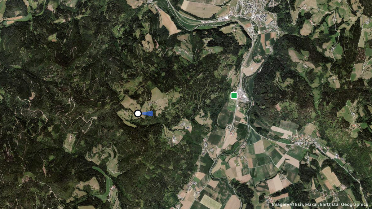 Satellitenkarte von Lippekogel mit Start- und Landeplätzen