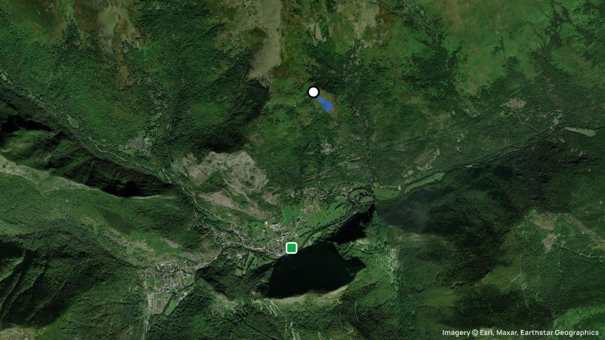 Satellite map of Orus with its launches and landings