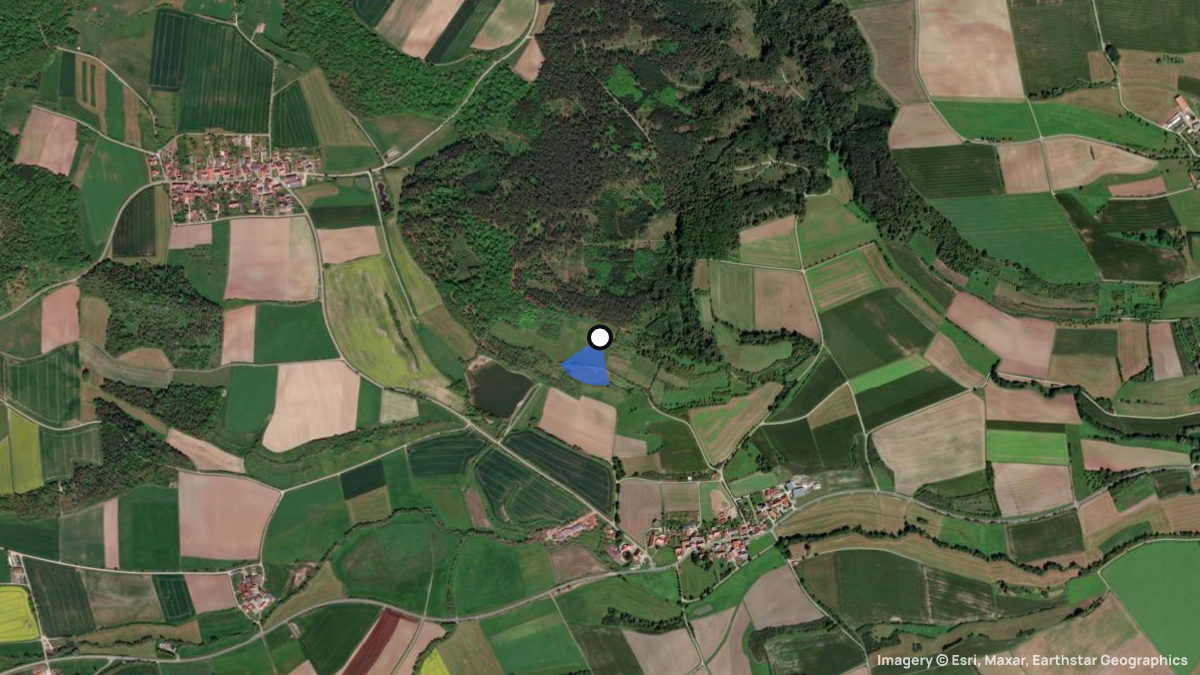 Satellite map of Oberaltenbernheim with its launches and landings