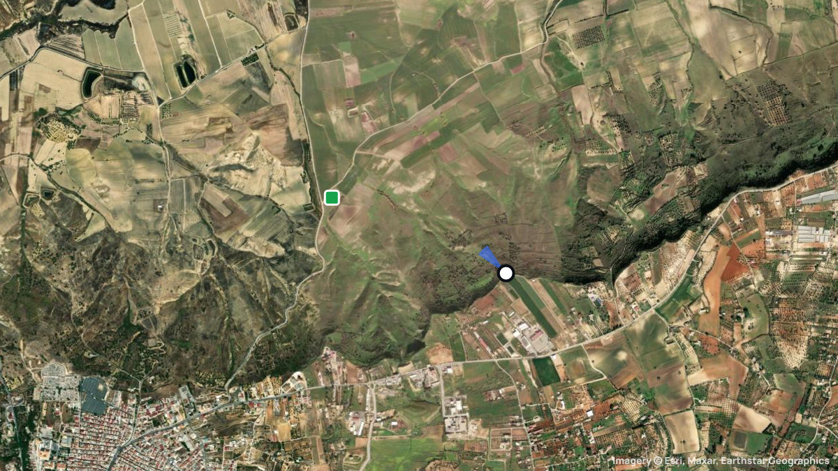 Satellite map of Niscemi 3 with its launches and landings