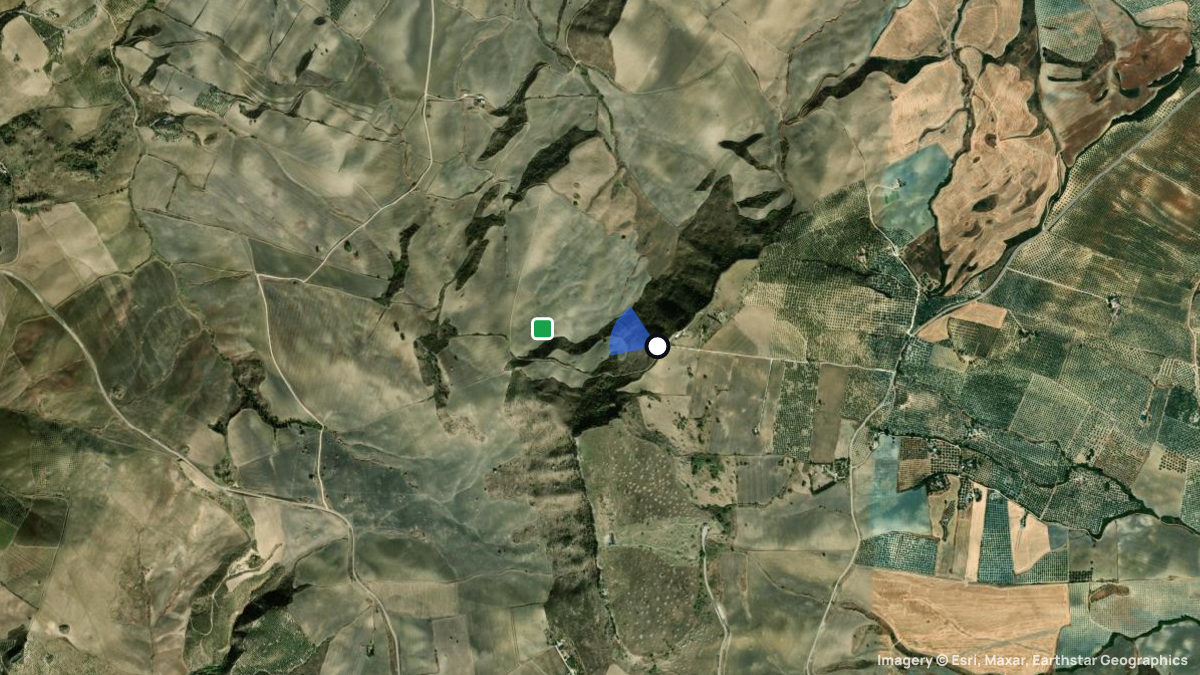 Satellitenkarte von Ronda mit Start- und Landeplätzen