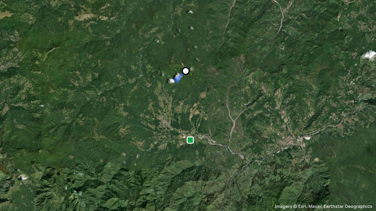 Satellitenkarte von Monte Pelpi mit Start- und Landeplätzen
