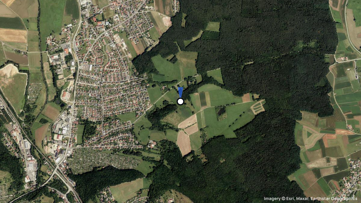 Satellite map of Wolfsschlucht with its launches and landings