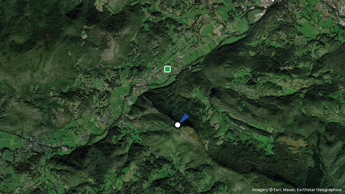 Satellite map of Char de Moulis with its launches and landings