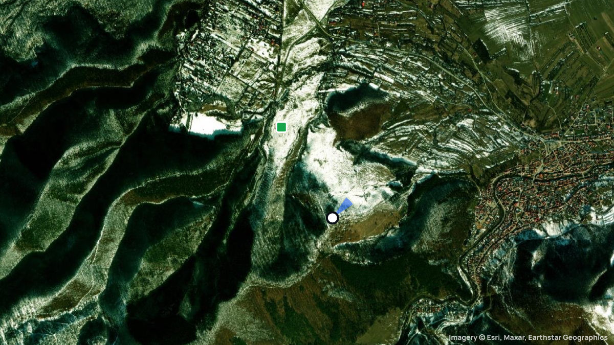 Satellite map of Tocile-Sibiu with its launches and landings