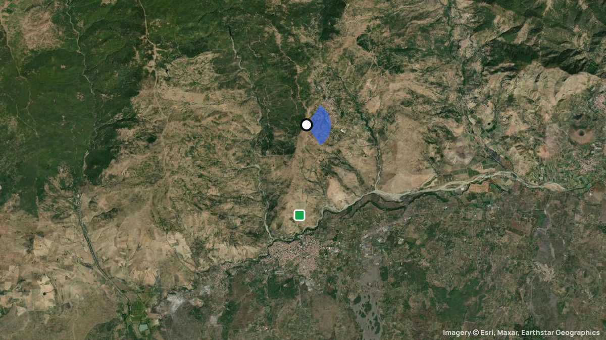Satellite map of Randazzo with its launches and landings