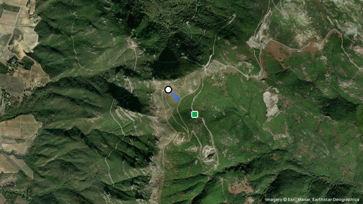Satellitenkarte von Teghime mit Start- und Landeplätzen