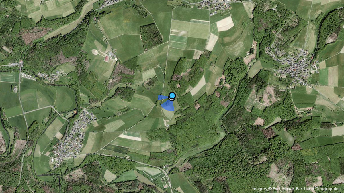 Satellitenkarte von Heimborn mit Start- und Landeplätzen