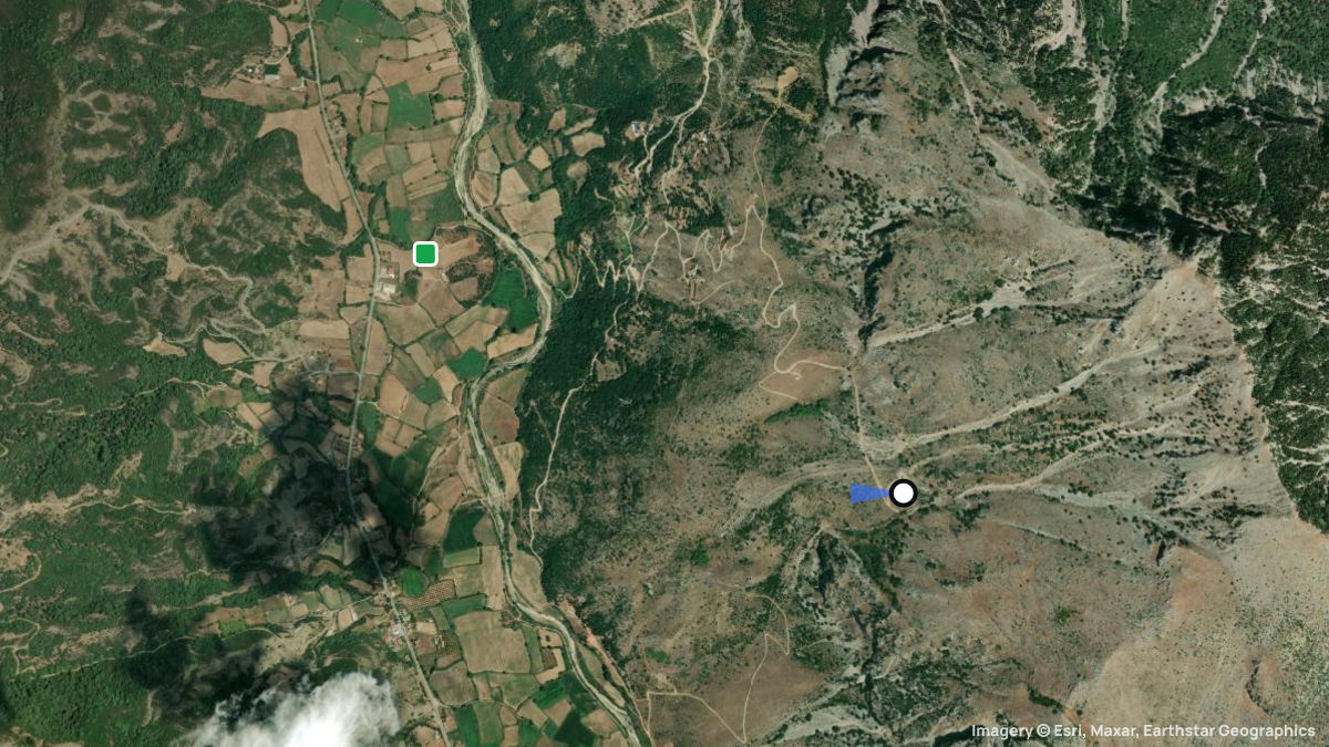 Satellite map of Empessos with its launches and landings