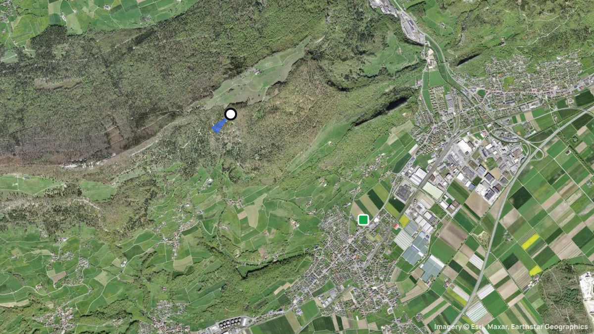 Satellite map of Chutz with its launches and landings