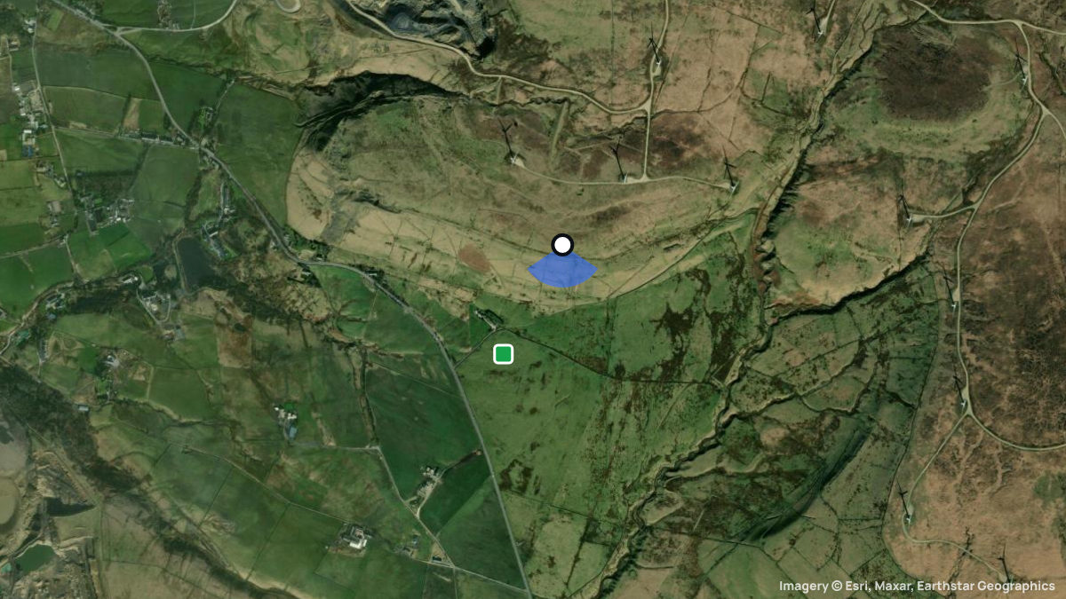 Satellitenkarte von Edenfield mit Start- und Landeplätzen