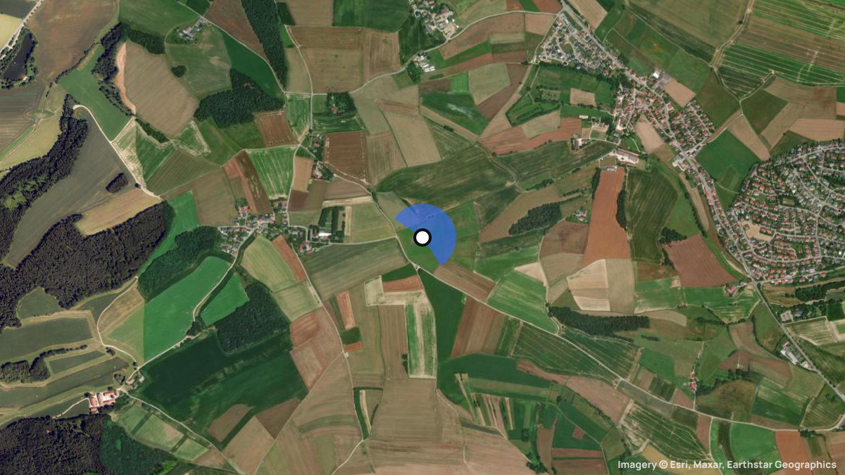 Satellite map of Pröllerfeld with its launches and landings