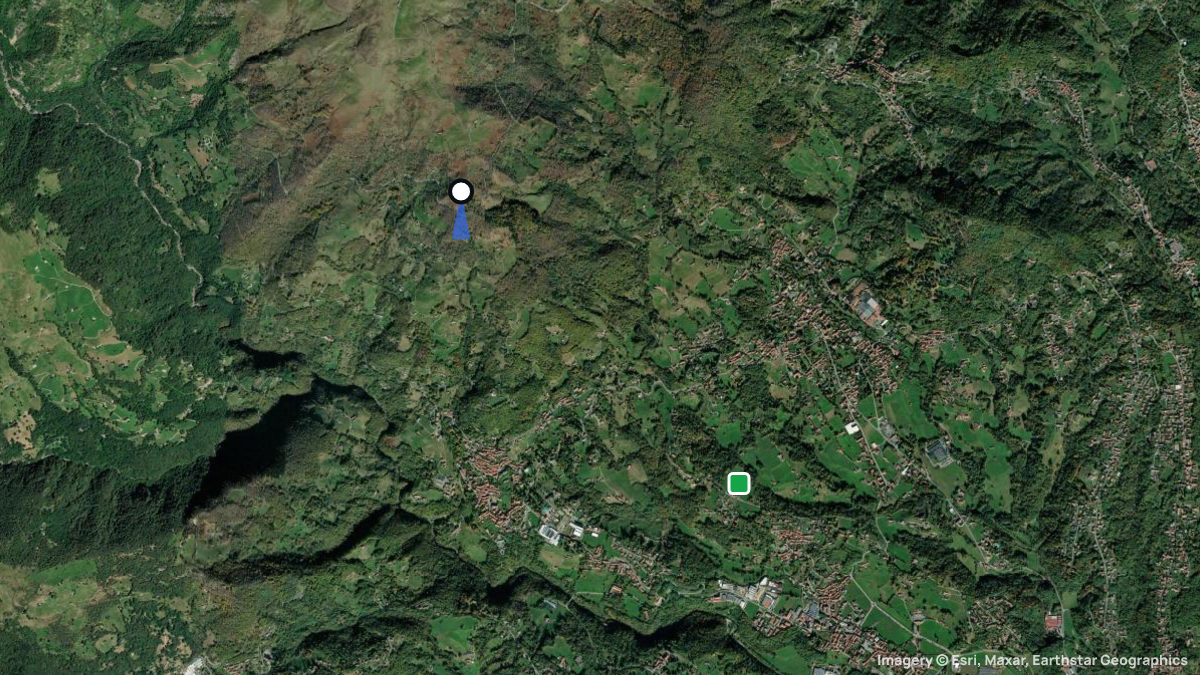 Satellitenkarte von Muanda mit Start- und Landeplätzen