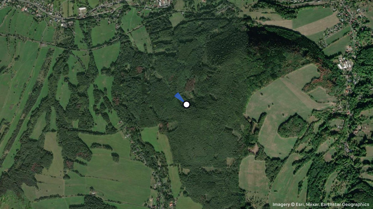 Satellite map of Modra with its launches and landings
