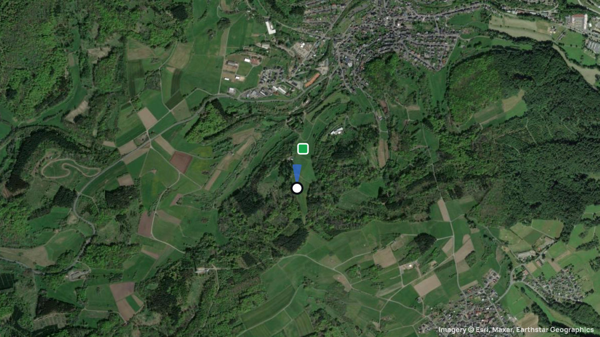 Satellitenkarte von Hartenrod mit Start- und Landeplätzen