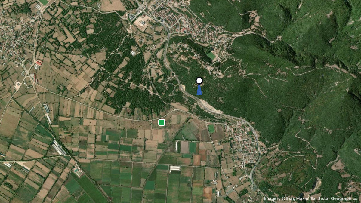 Satellite map of Karies with its launches and landings