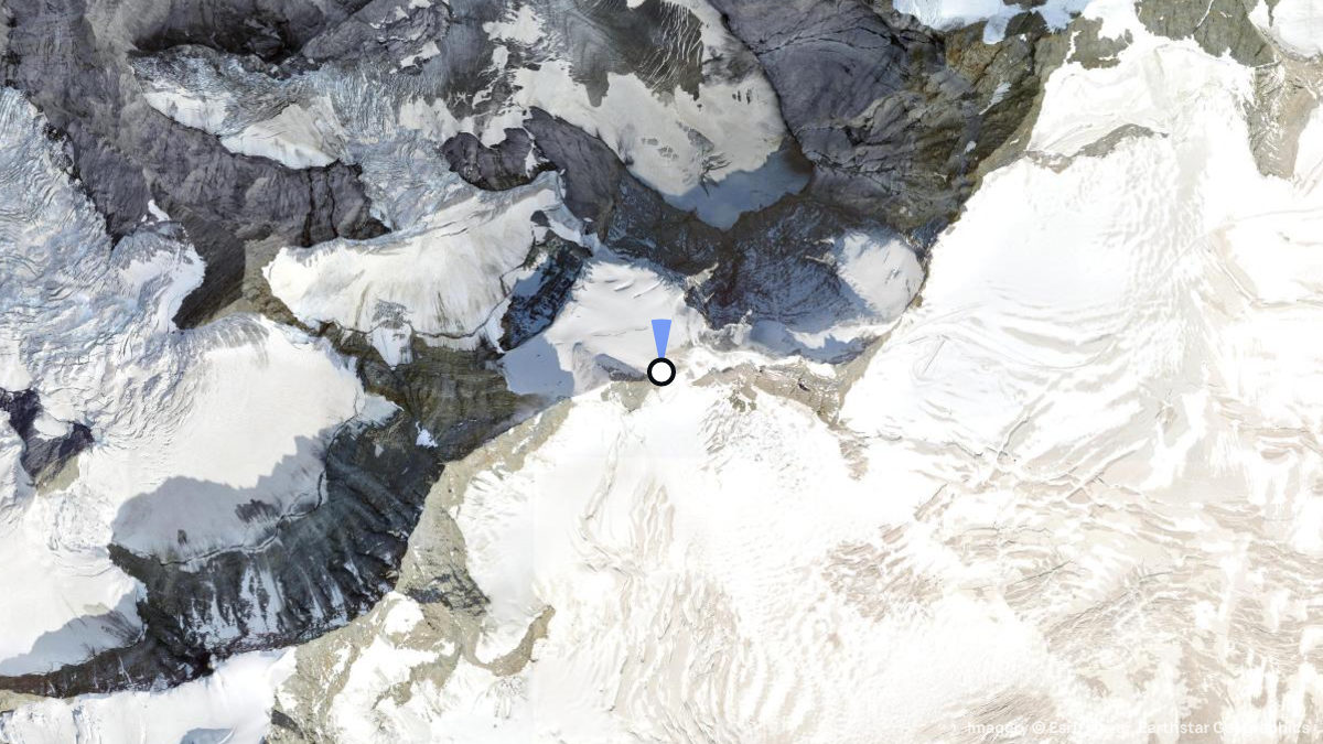 Satellite map of Jungfraujoch with its launches and landings