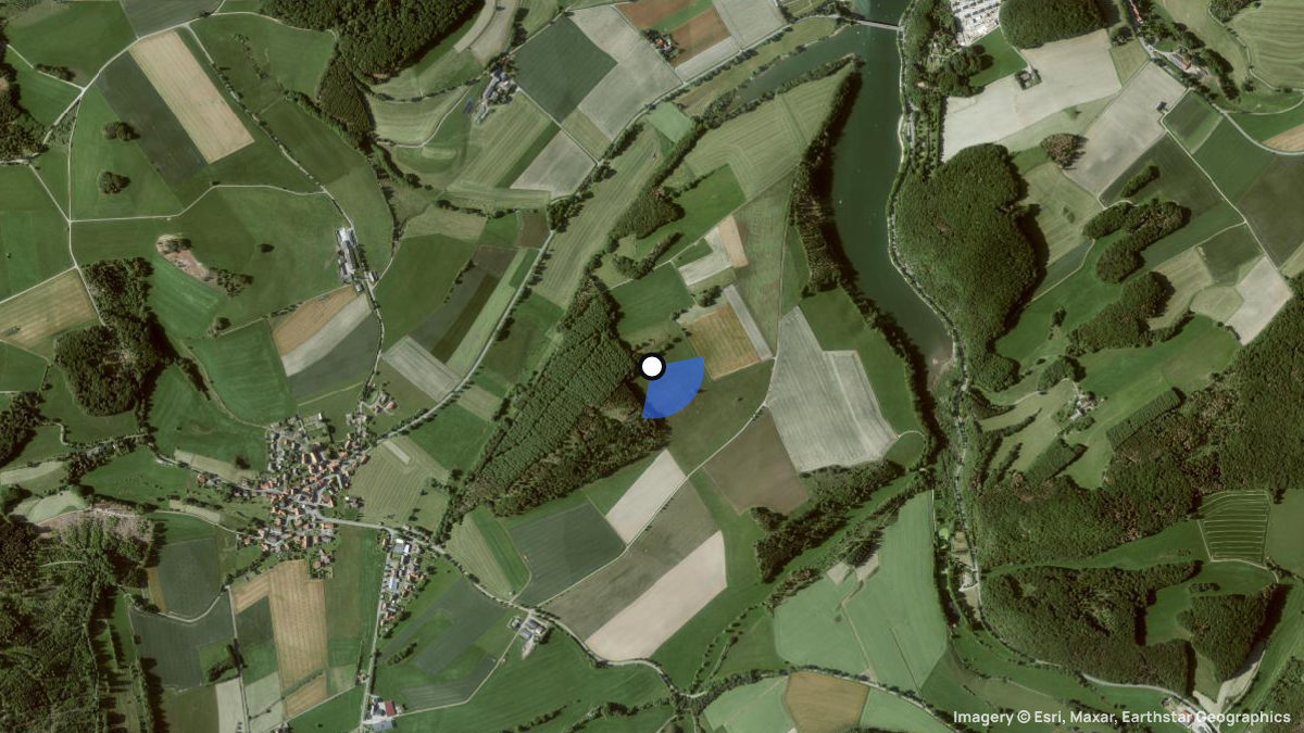 Satellitenkarte von Stormbruch O mit Start- und Landeplätzen
