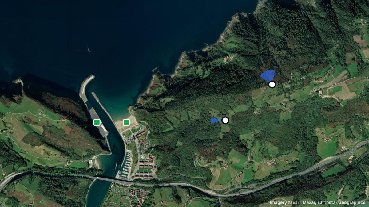 Satellite map of Kukuarri with its launches and landings
