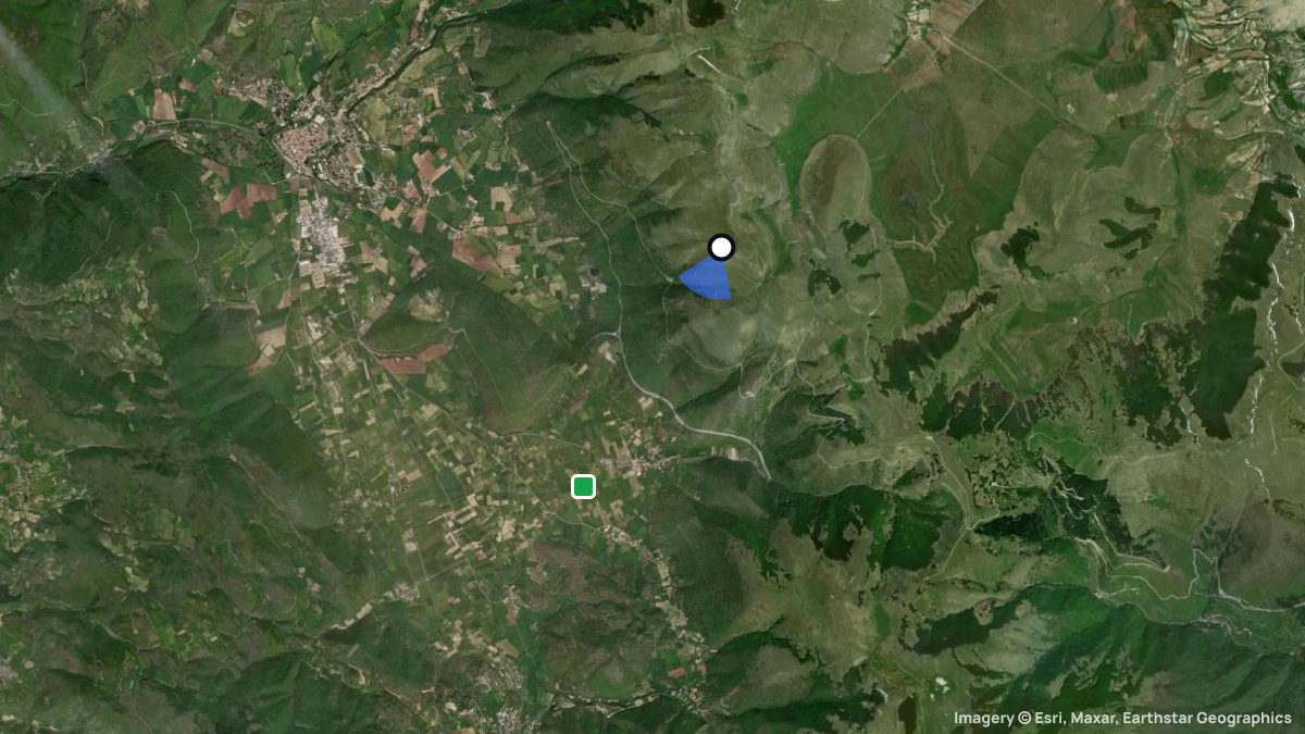 Satellite map of Tabellone with its launches and landings