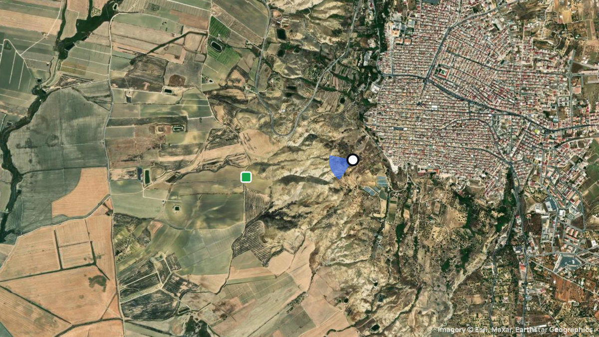 Satellite map of Niscemi 2 with its launches and landings