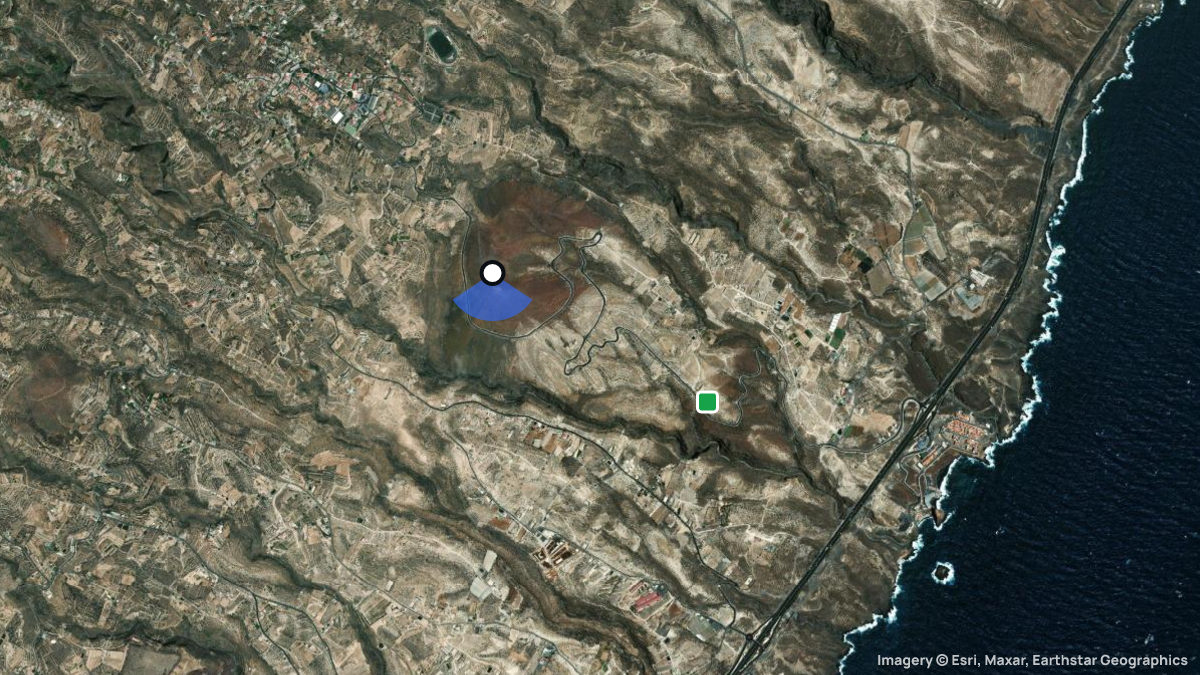 Satellite map of Fasnia with its launches and landings