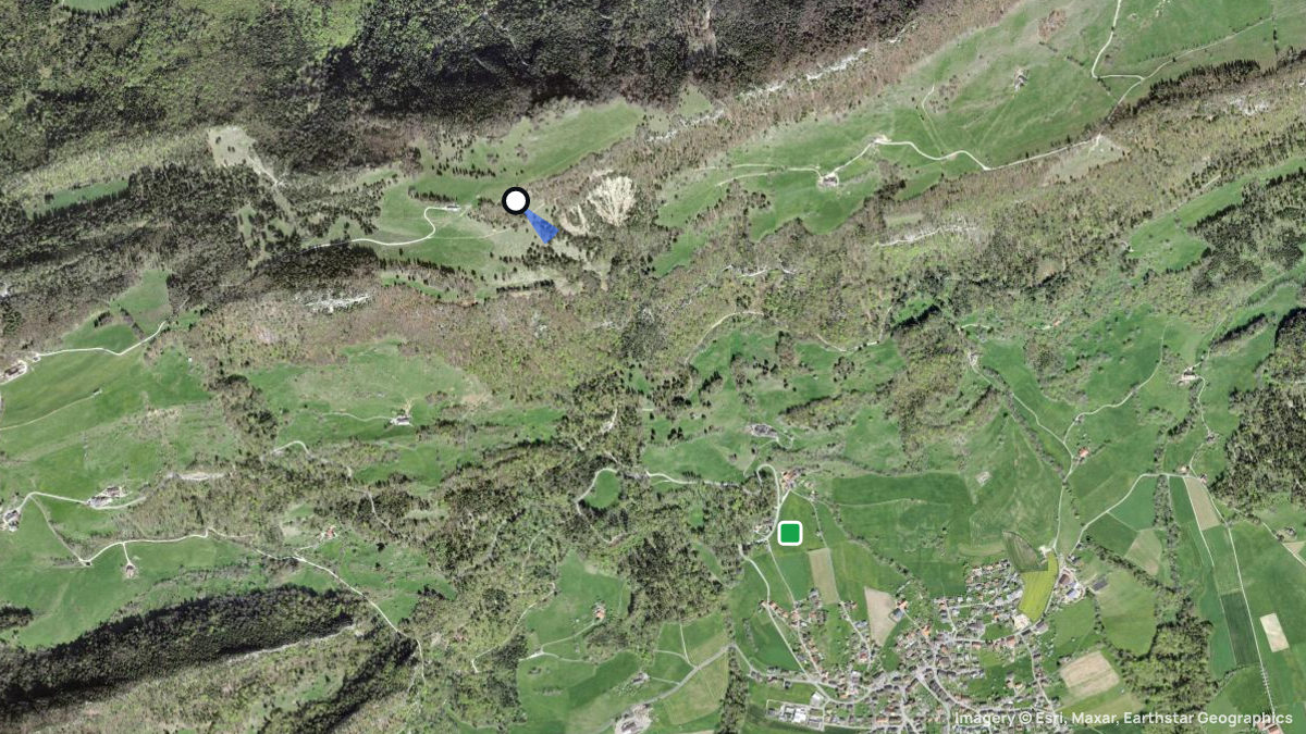 Satellite map of Stierenberg with its launches and landings