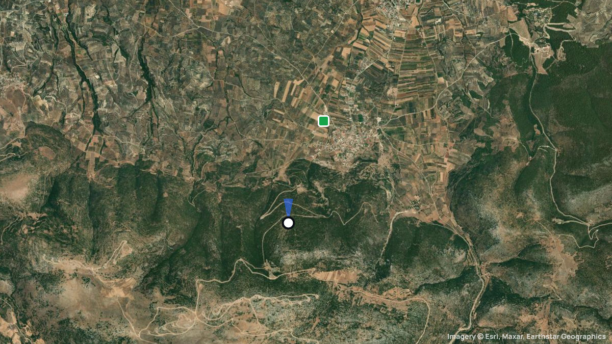 Satellite map of Klenia with its launches and landings