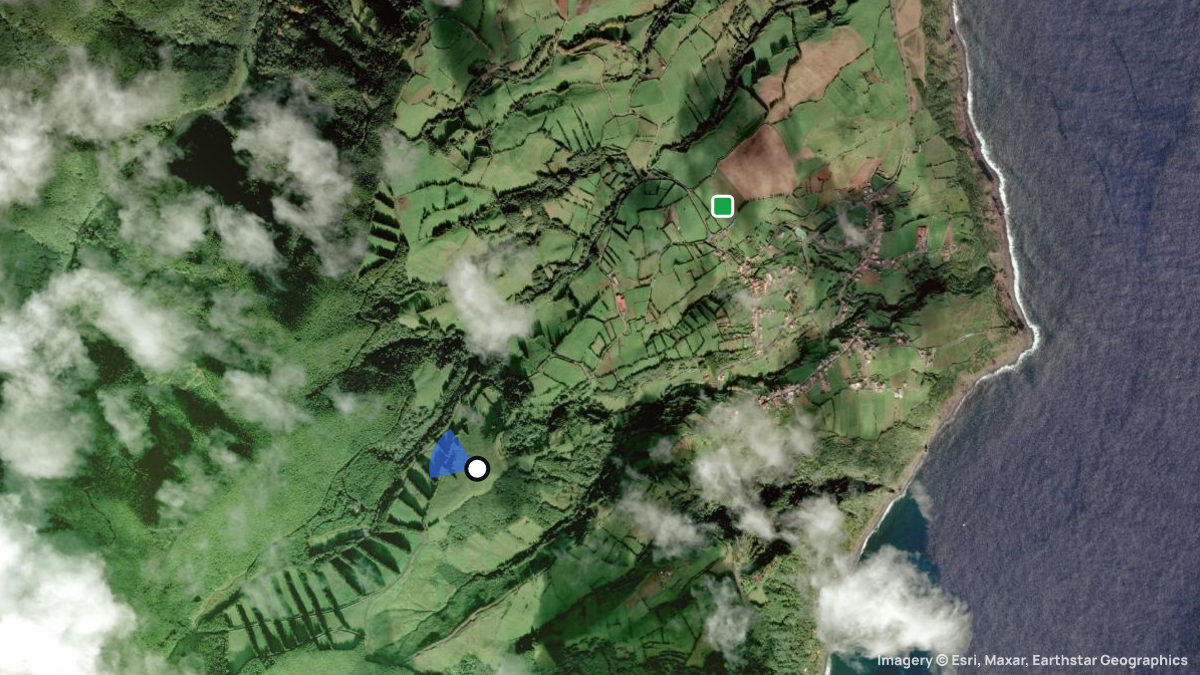 Satellite map of Pedreira with its launches and landings