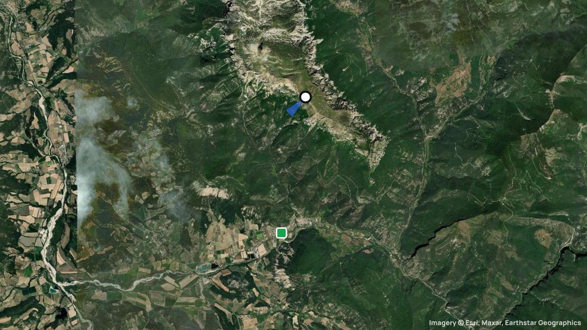 Satellite map of Glandasse with its launches and landings