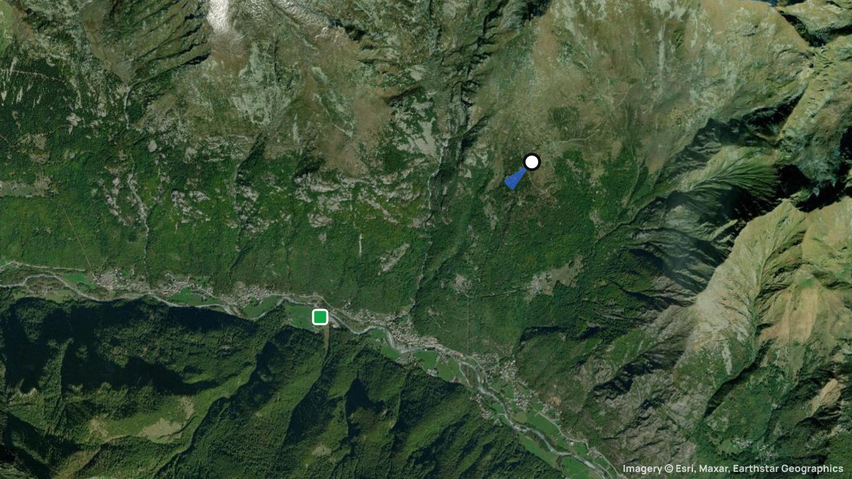 Satellite map of Ciavanis with its launches and landings