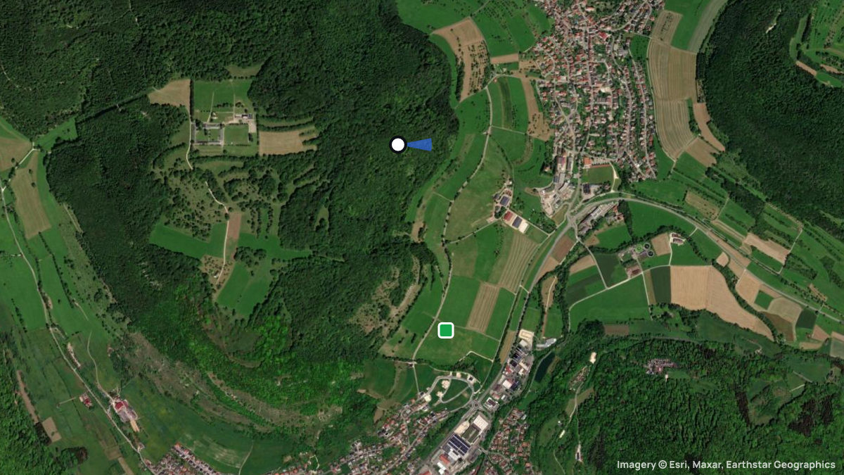 Satellite map of Sommerberg with its launches and landings