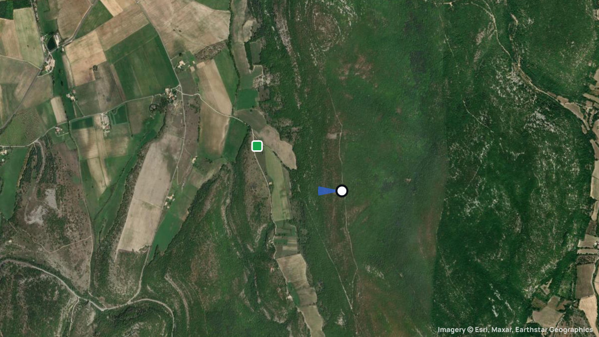 Satellite map of Chastelard with its launches and landings
