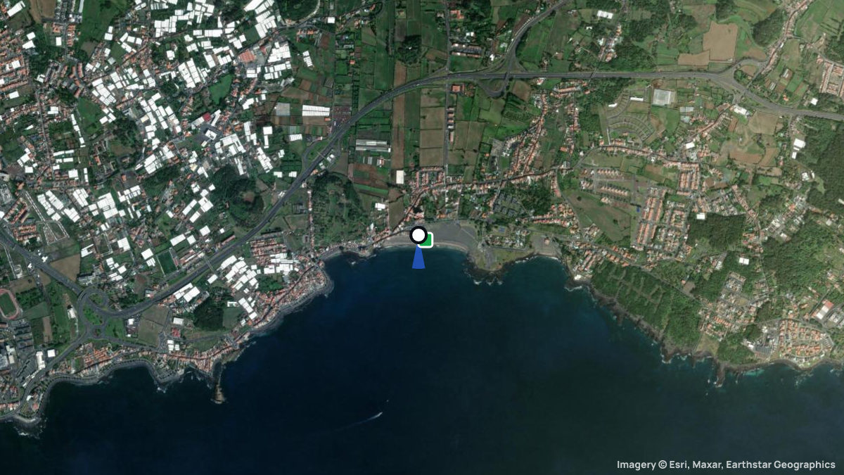 Satellitenkarte von Populo mit Start- und Landeplätzen