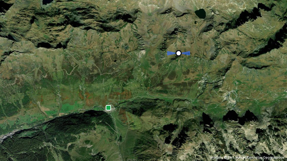 Satellite map of Bonida with its launches and landings