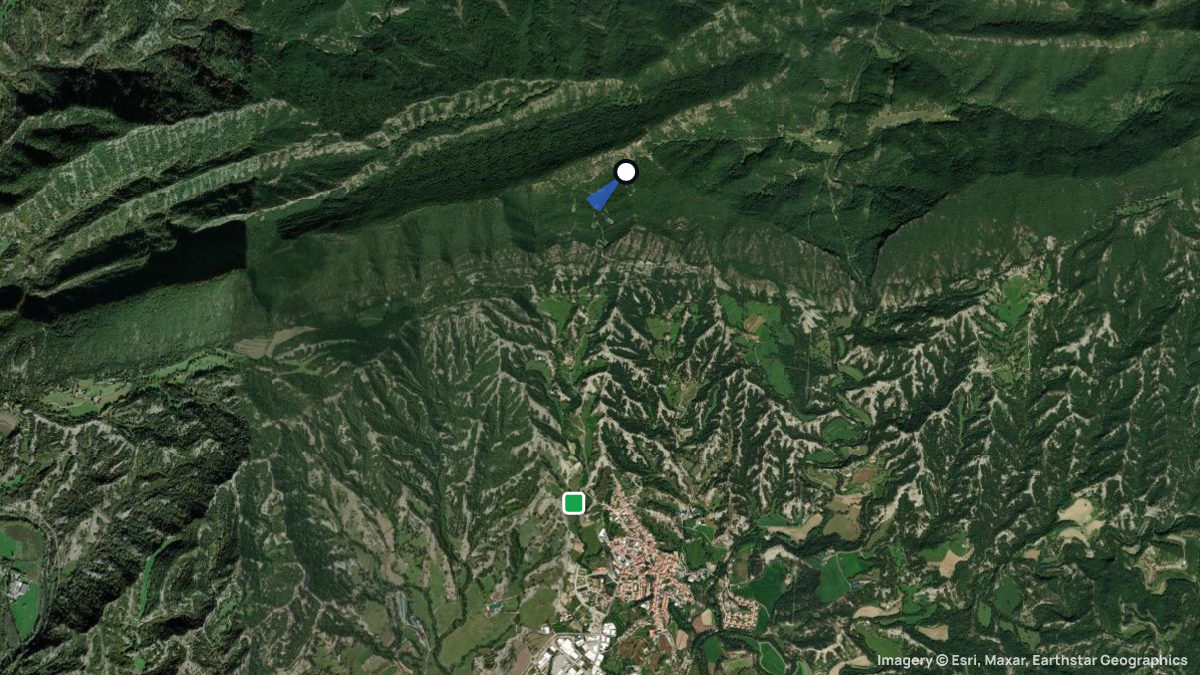 Satellite map of Bellmunt with its launches and landings