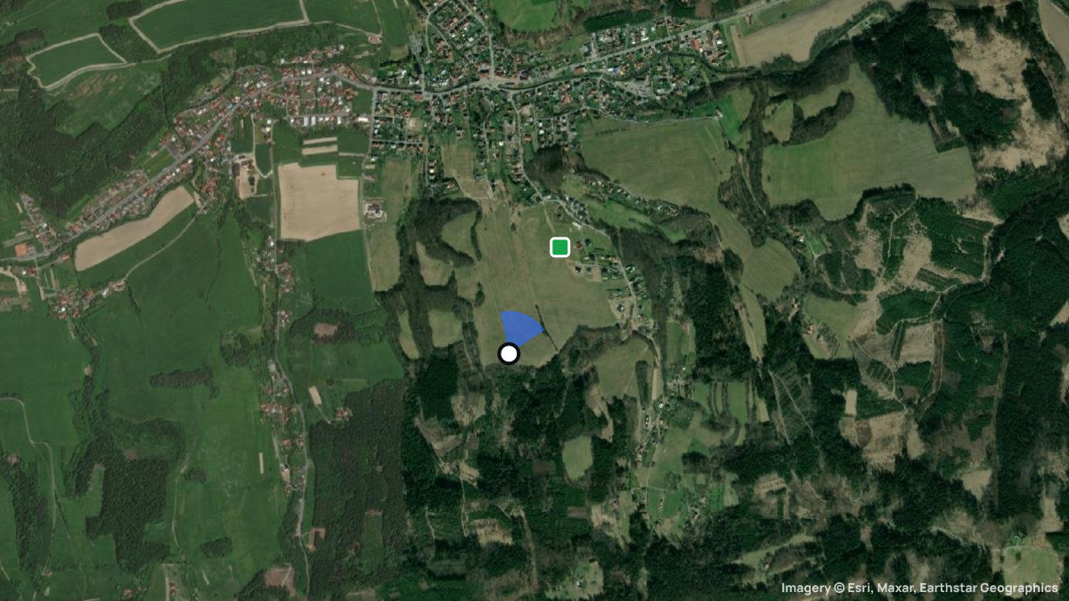 Satellitenkarte von Ratibor mit Start- und Landeplätzen