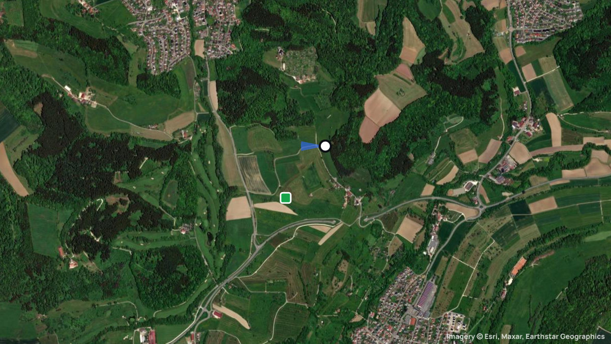 Satellite map of V Tal with its launches and landings