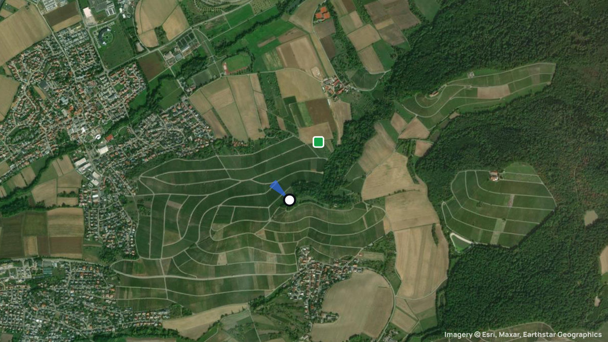 Satellitenkarte von Lehens mit Start- und Landeplätzen