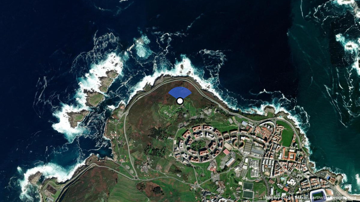 Satellite map of San Pedro with its launches and landings