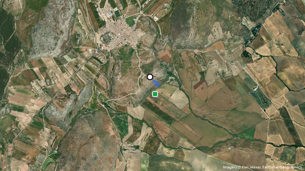 Satellite map of Canate La Real with its launches and landings