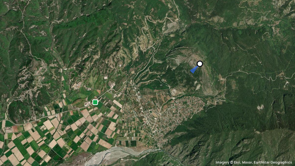 Satellite map of Konitsa with its launches and landings